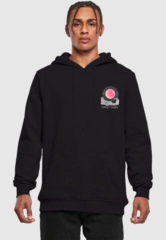 Merchcode Sweatshirt 'Sunset Charm' in Black: front