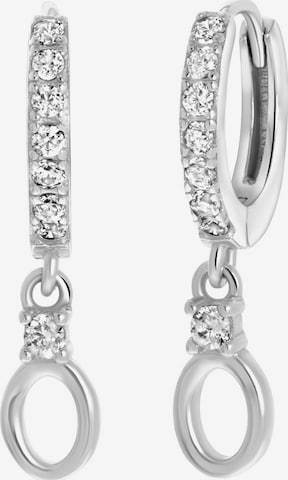 Boucles d'oreilles Lucardi en argent : devant