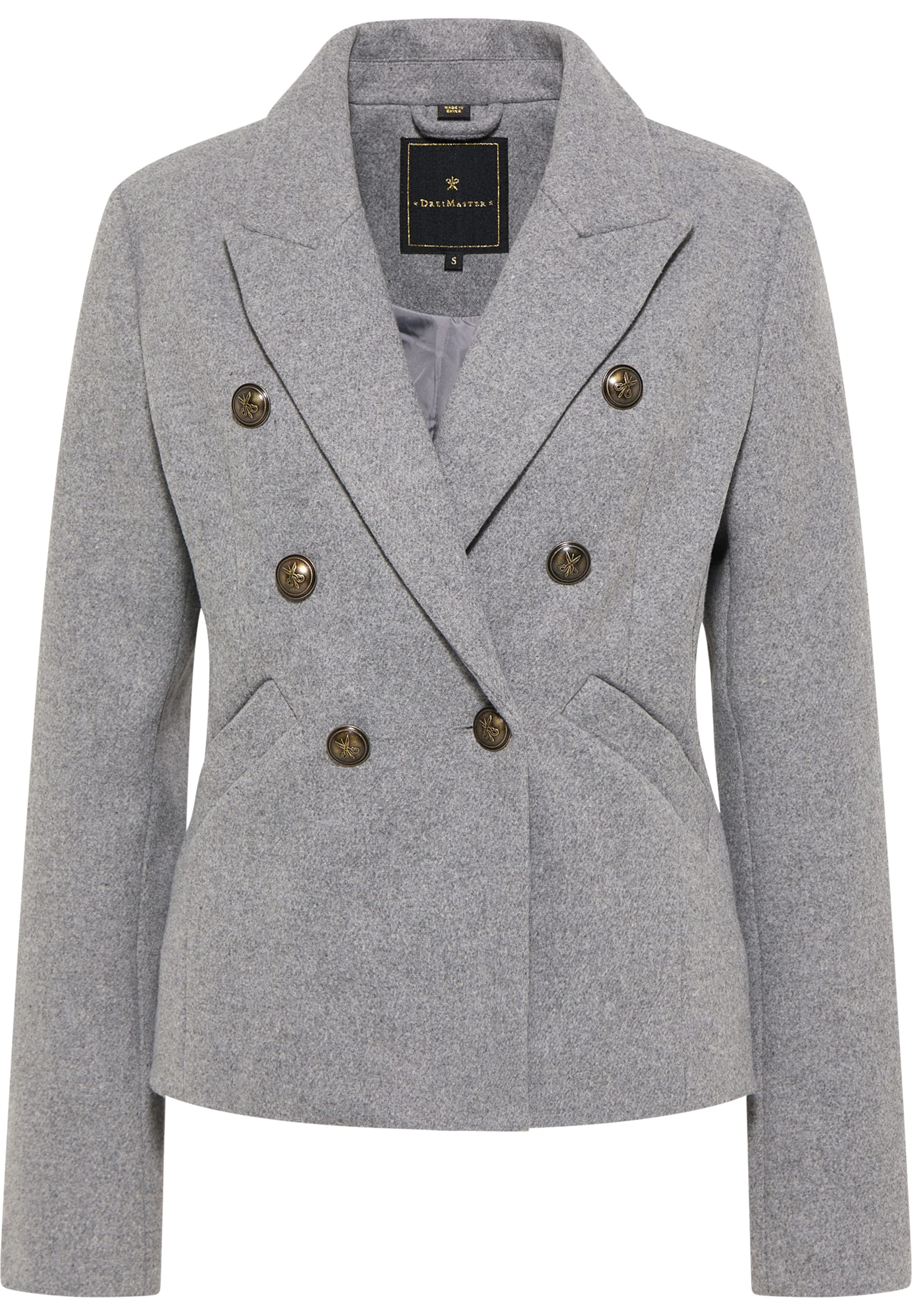 DreiMaster Klassik Φθινοπωρινό και ανοιξιάτικο μπουφάν σε γκρι: μπροστά