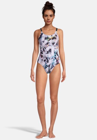 BECO the world of aquasports Bralette Swimsuit 'Heavenly Palms' in Black