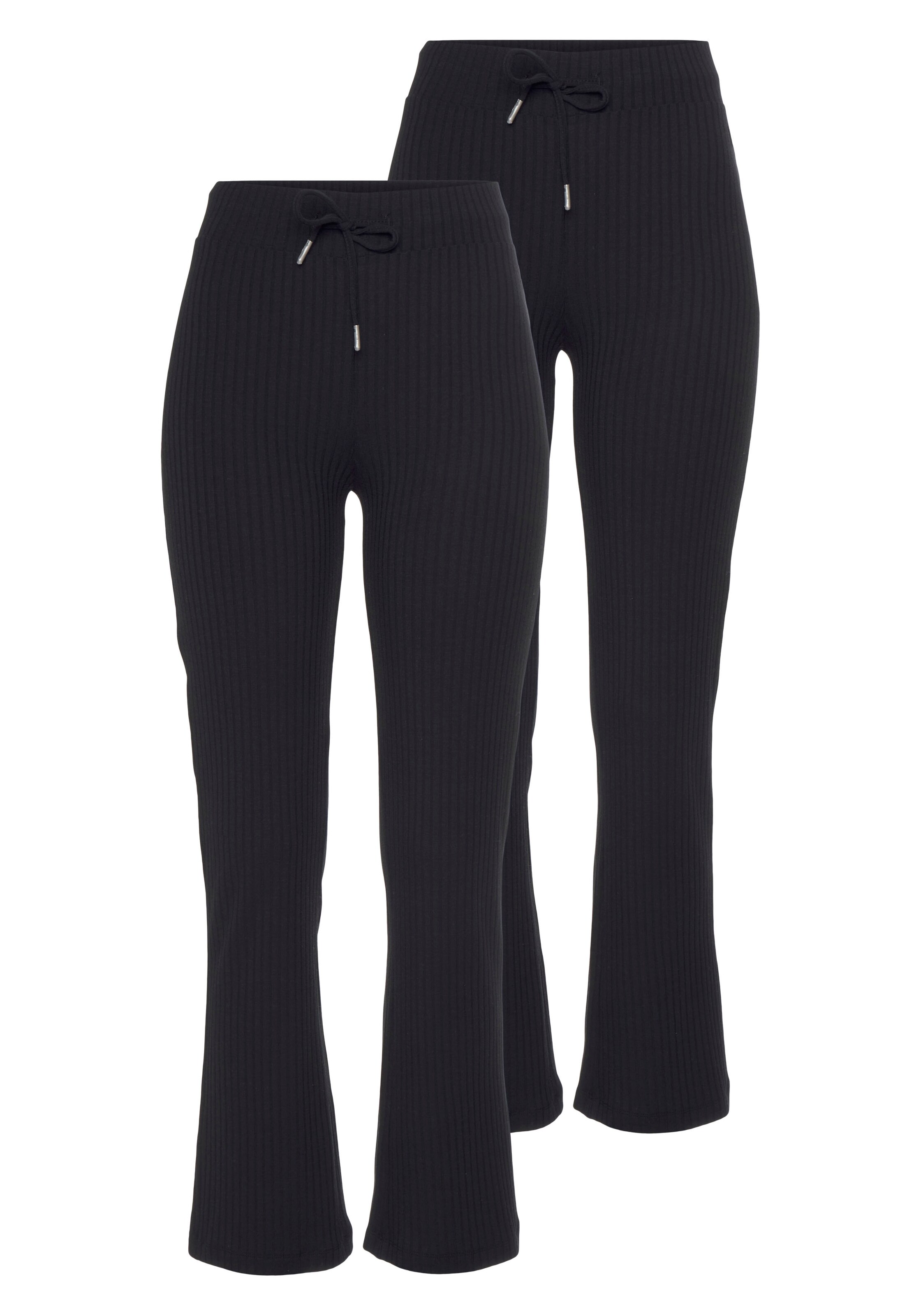 VIVANCE Bootcut Hose in Schwarz: Vorderseite