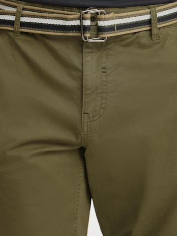 BLEND Regular Cargohose 'Brian' mit Gürtel in Grün