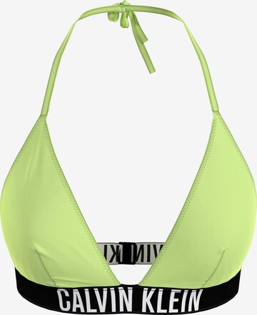 Calvin Klein Swimwear Triangle Bikini Top in Green: front