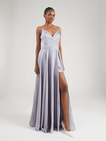 Robe de soirée mascara en argent : devant