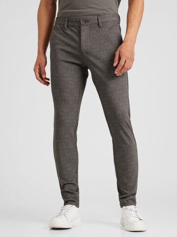 Coupe slim Pantalon chino 'Mark' Only & Sons en gris : devant