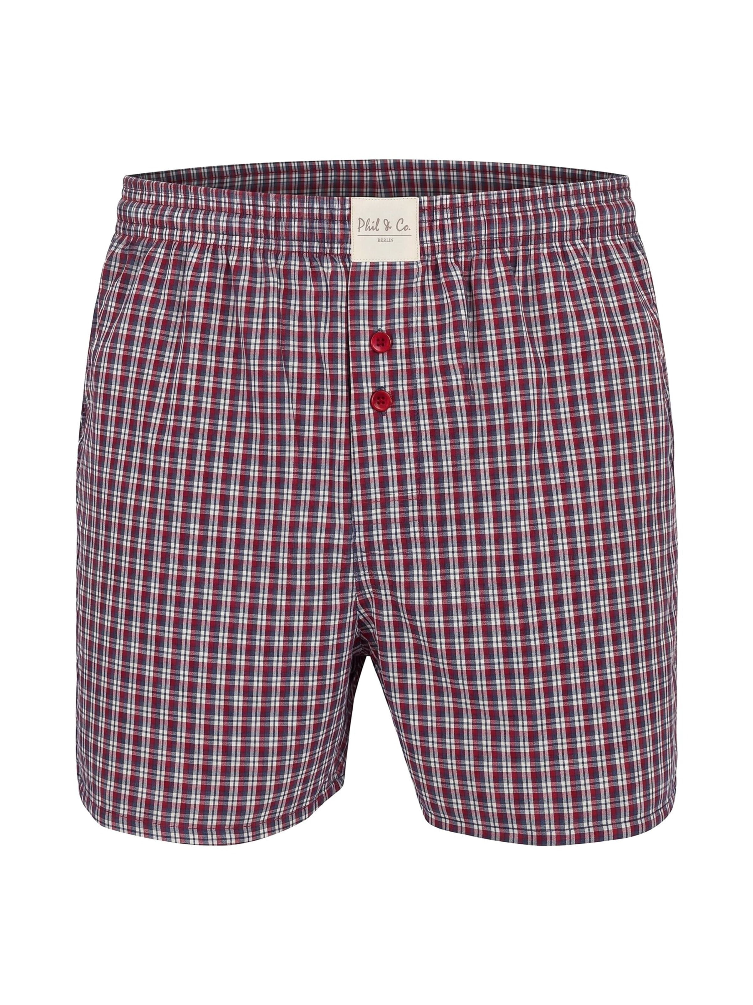 Phil & Co. Berlin Boxershorts 'Phil & Co. Berlin Men's Woven Boxers 8 Pack – Loose Fit Boxer Shorts – 60% Cotton & 40% Polyester – Breathable, Wrinkle-Resistant & Easy Care' in Gemengde kleuren