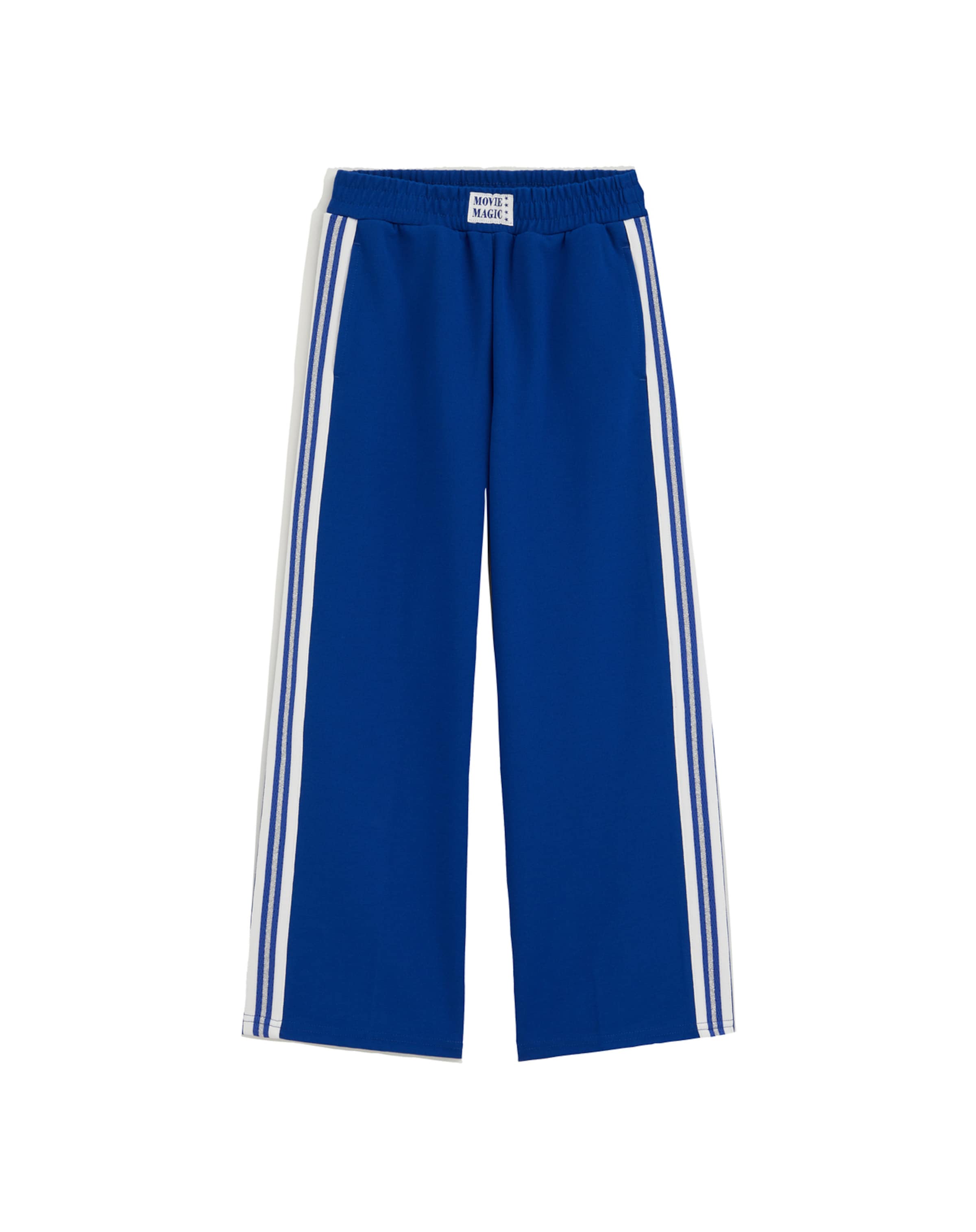 Wide leg Pantaloni de la WE Fashion pe albastru: față