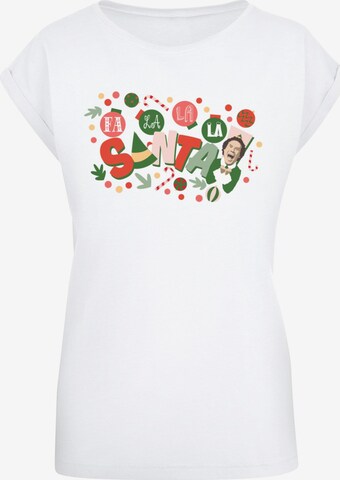 ABSOLUTE CULT Shirt 'Elf - Santa' in White: front