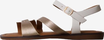 POTI PATI Sandaal 'Flache Sandalen mit Riemchen' in Wit: voorkant