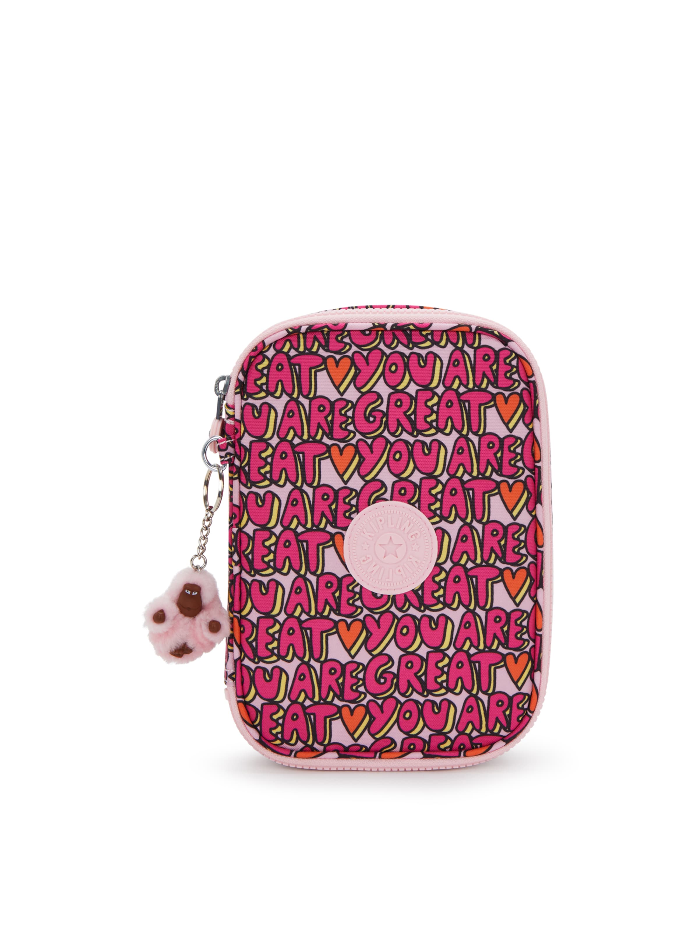 KIPLING - Estuche '100 PENS' en verde: frente