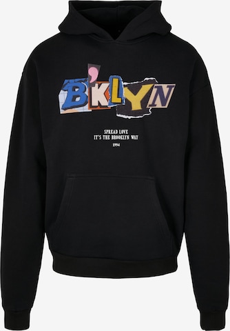 MT Upscale Sweatshirt 'Brklyn' in Zwart: voorkant