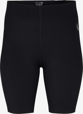 Active by Zizzi Skinny Sportbroek 'ADORTHE' in Zwart: voorkant