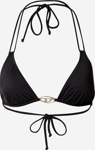 DIESEL Triangle Bikini Top in Black: front