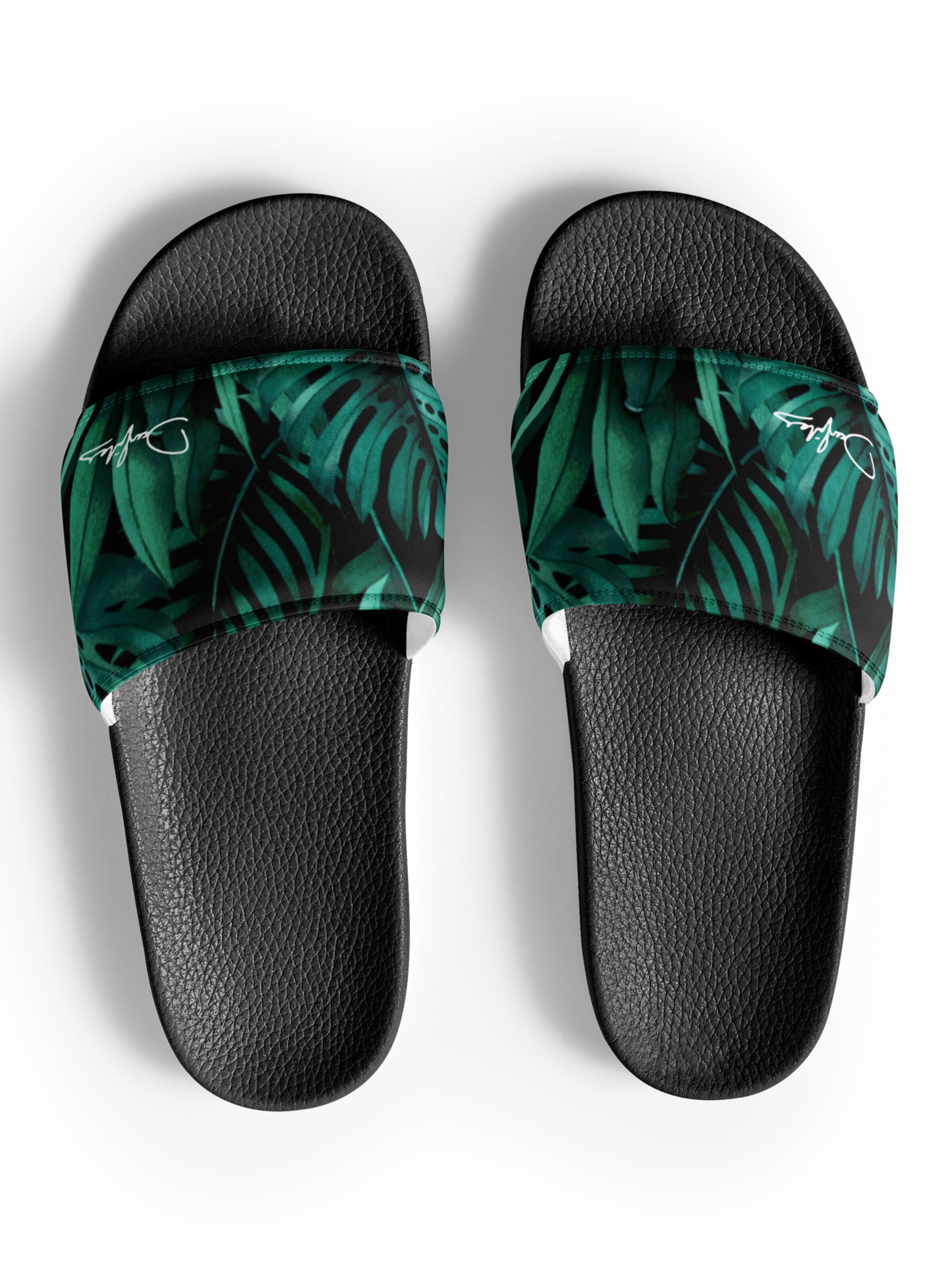 DECALVIBES Slippers 'Palm Leaves' in Green