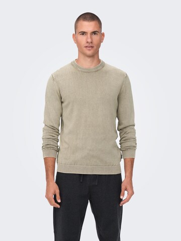 Pull-over 'Clark' Only & Sons en gris : devant