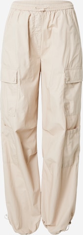 Effilé Pantalon cargo Tally Weijl en beige : devant