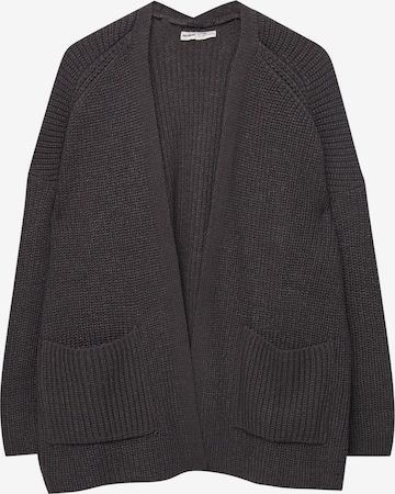 Pull&Bear Knit cardigan in Grey: front