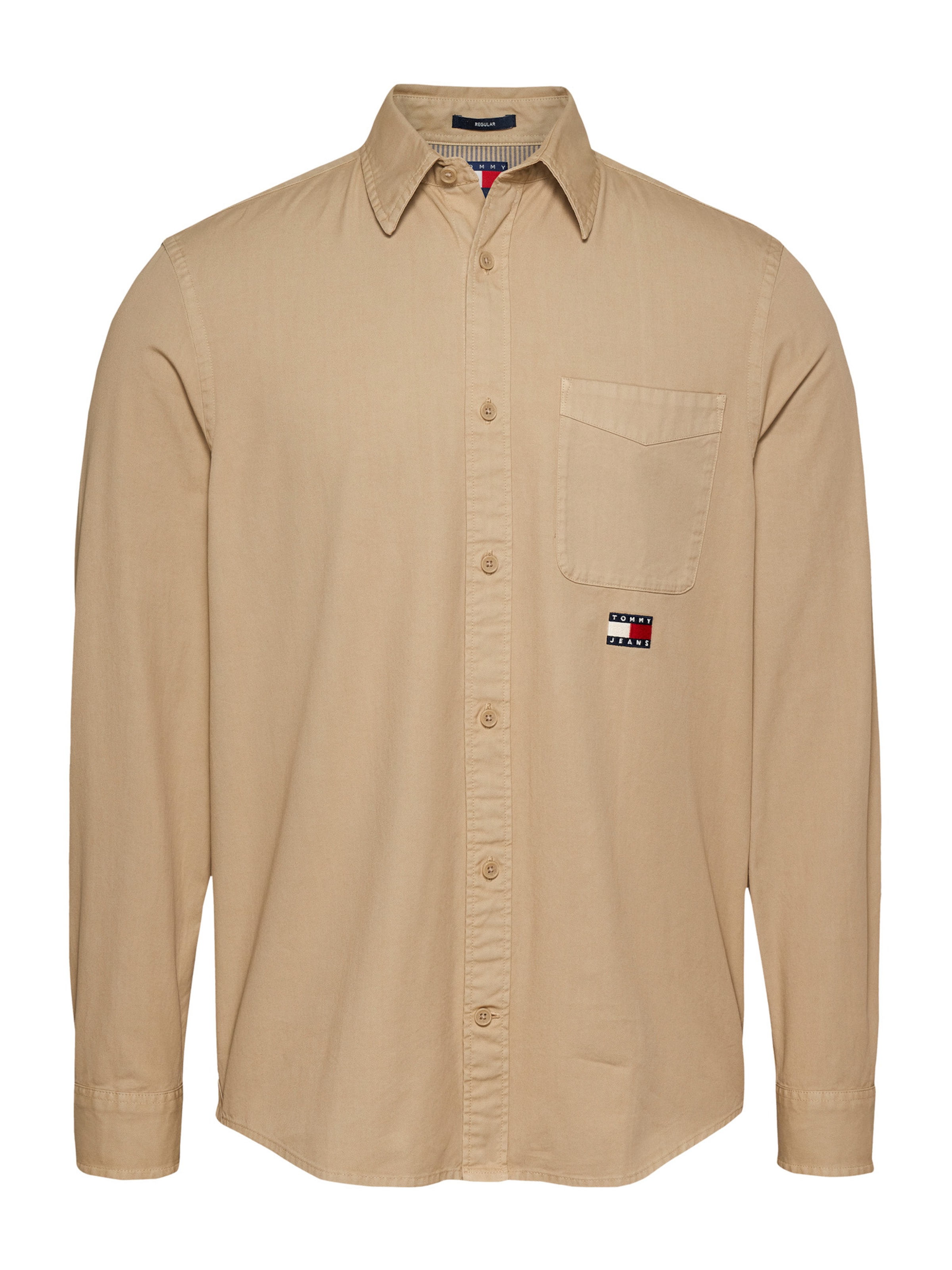 Tommy Jeans Πουκάμισο σε μπεζ: μπροστά