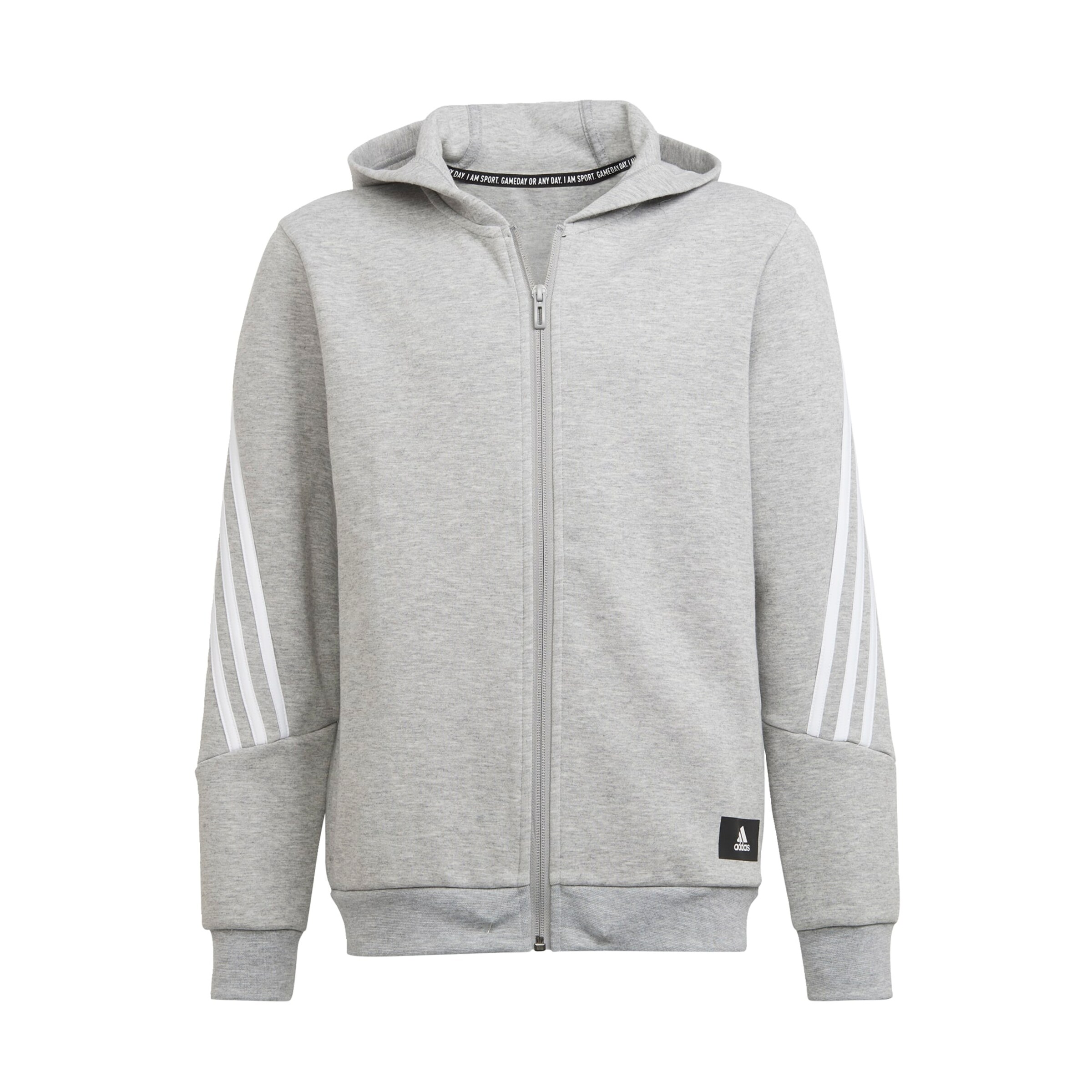 ADIDAS SPORTSWEAR Sportsweatjacke 'Future Icons 3-Stripes ' in Grau: Vorderseite