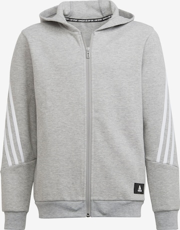 ADIDAS SPORTSWEAR Sportsweatjacke 'Future Icons 3-Stripes ' in Grau: Vorderseite