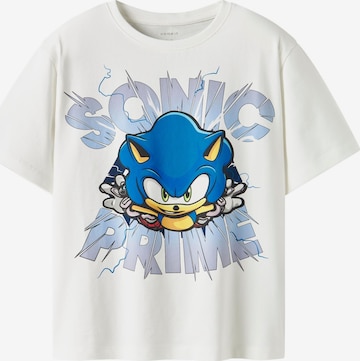 NAME IT - Camiseta 'Sonic The Hedgehog' en blanco: frente