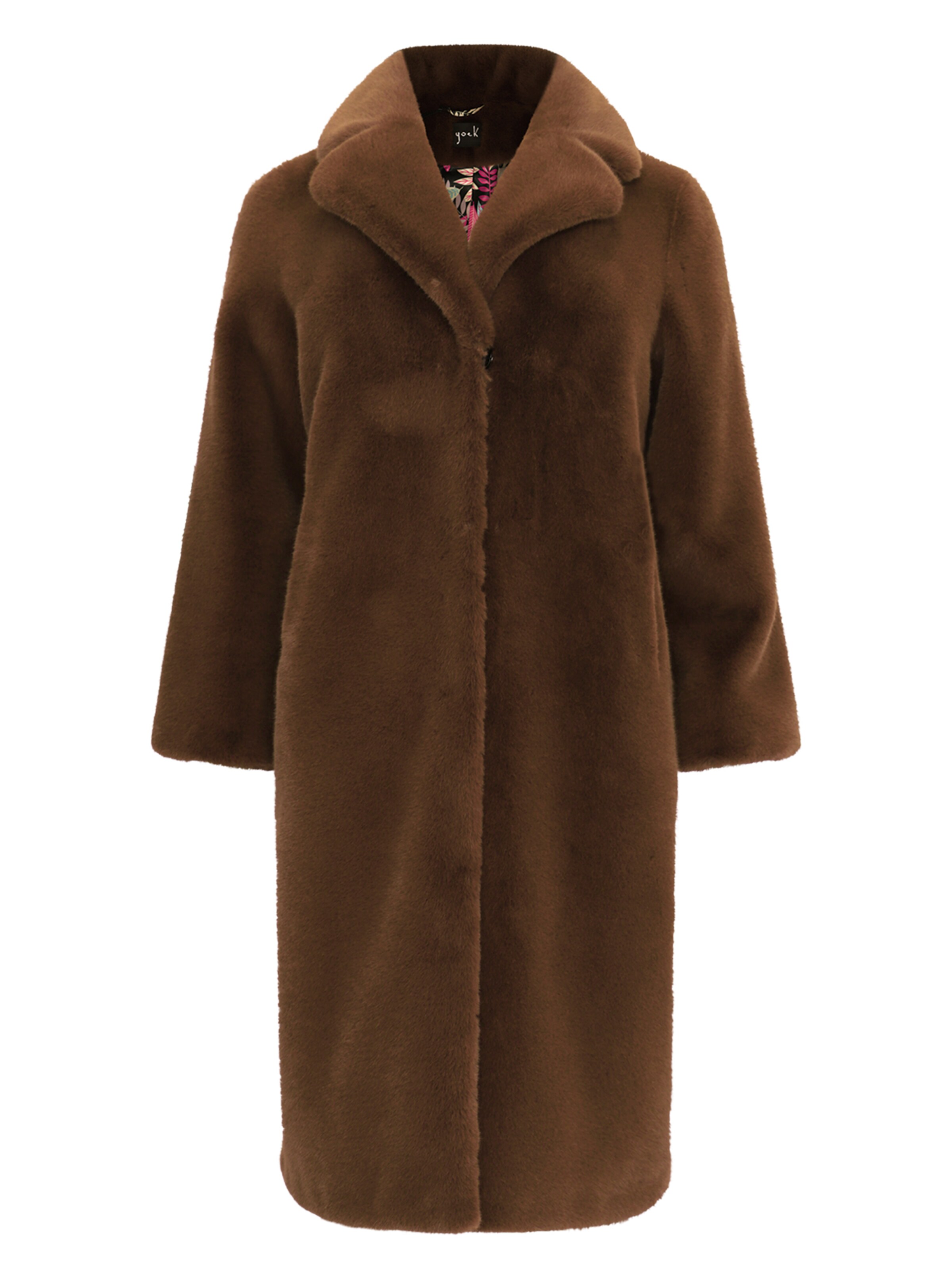 YOEK Tussenmantel in Bruin: voorkant