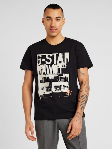 G-Star RAW - Camiseta 'Underground' en negro: frente