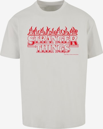 T-Shirt 'Stranger Things Flames Netflix TV Series' F4NT4STIC en gris : devant