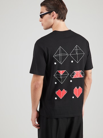 HUGO Тениска 'Dalentin' в черно