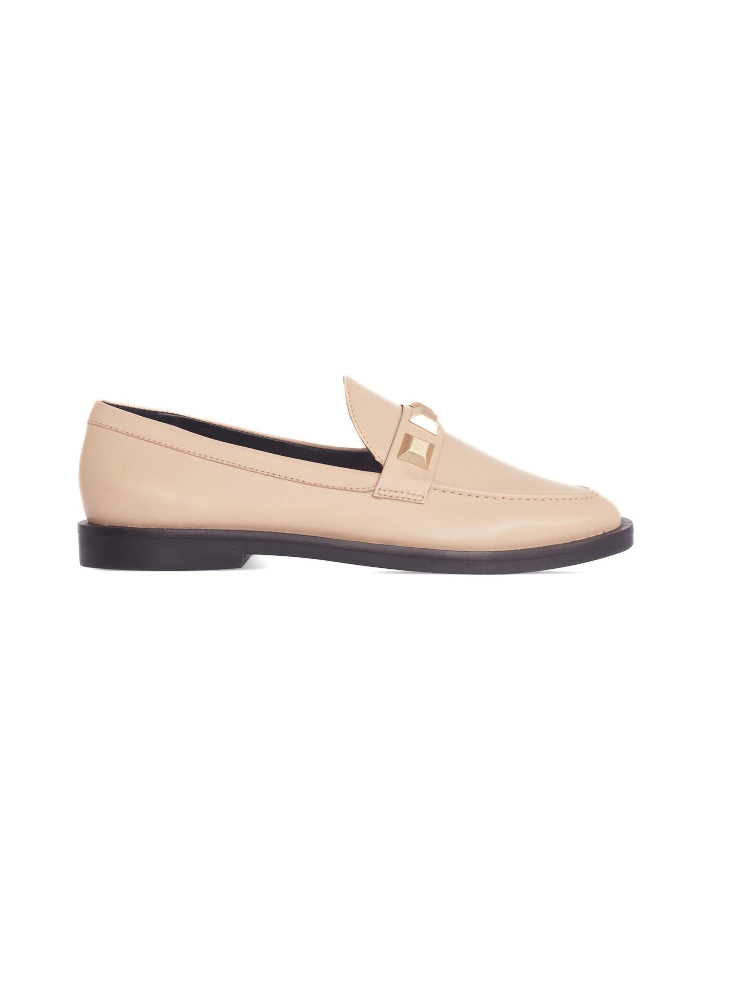 Mangara Atelier Mocassins 'Mocassins Mangara Caete en cuir beige' in Beige: voorkant