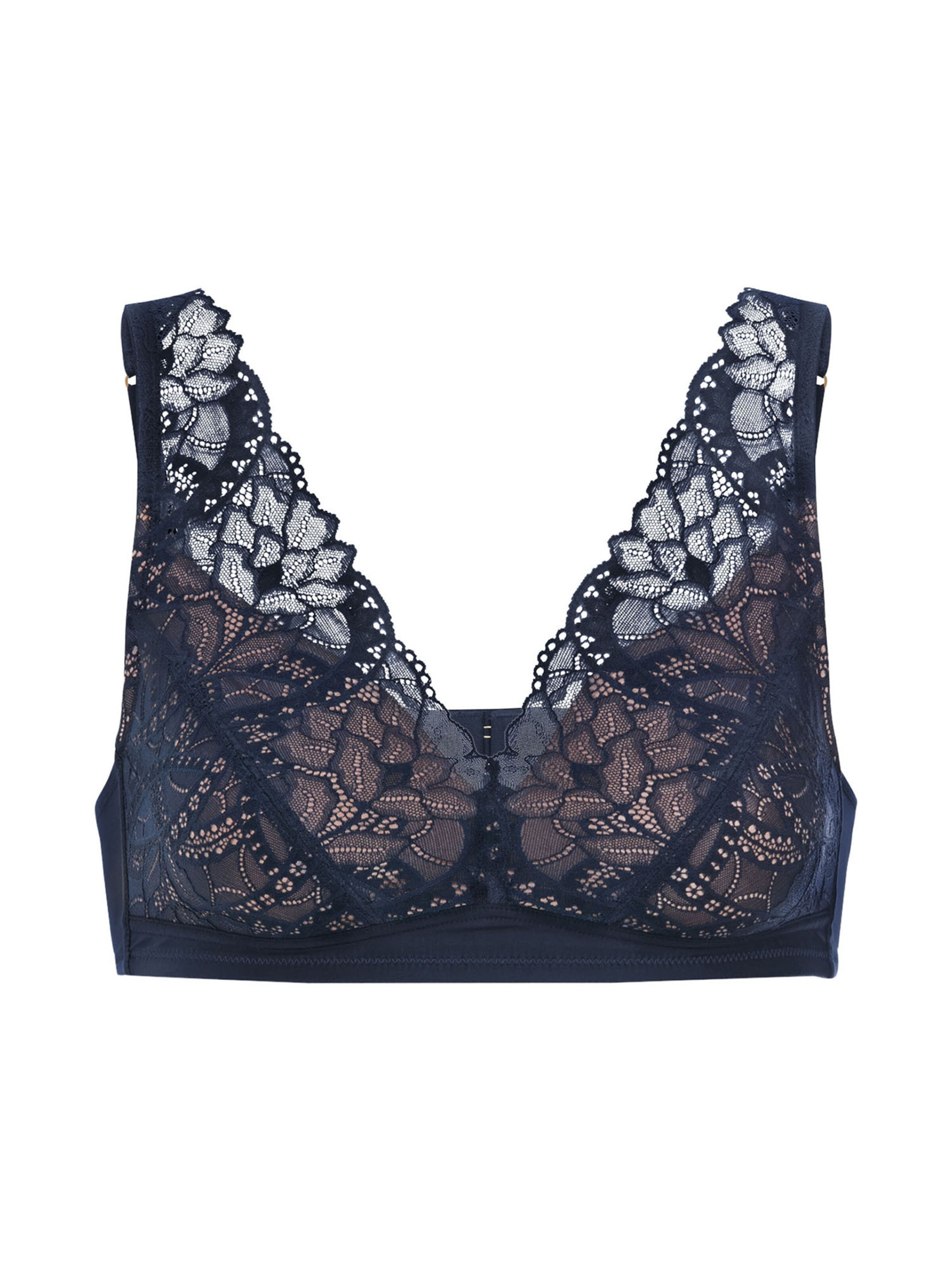 Hanro Bra ' Azelia ' in Blue: front