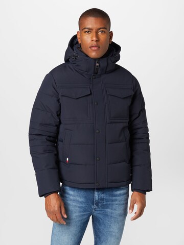 TOMMY HILFIGER Tussenjas in Blauw: voorkant