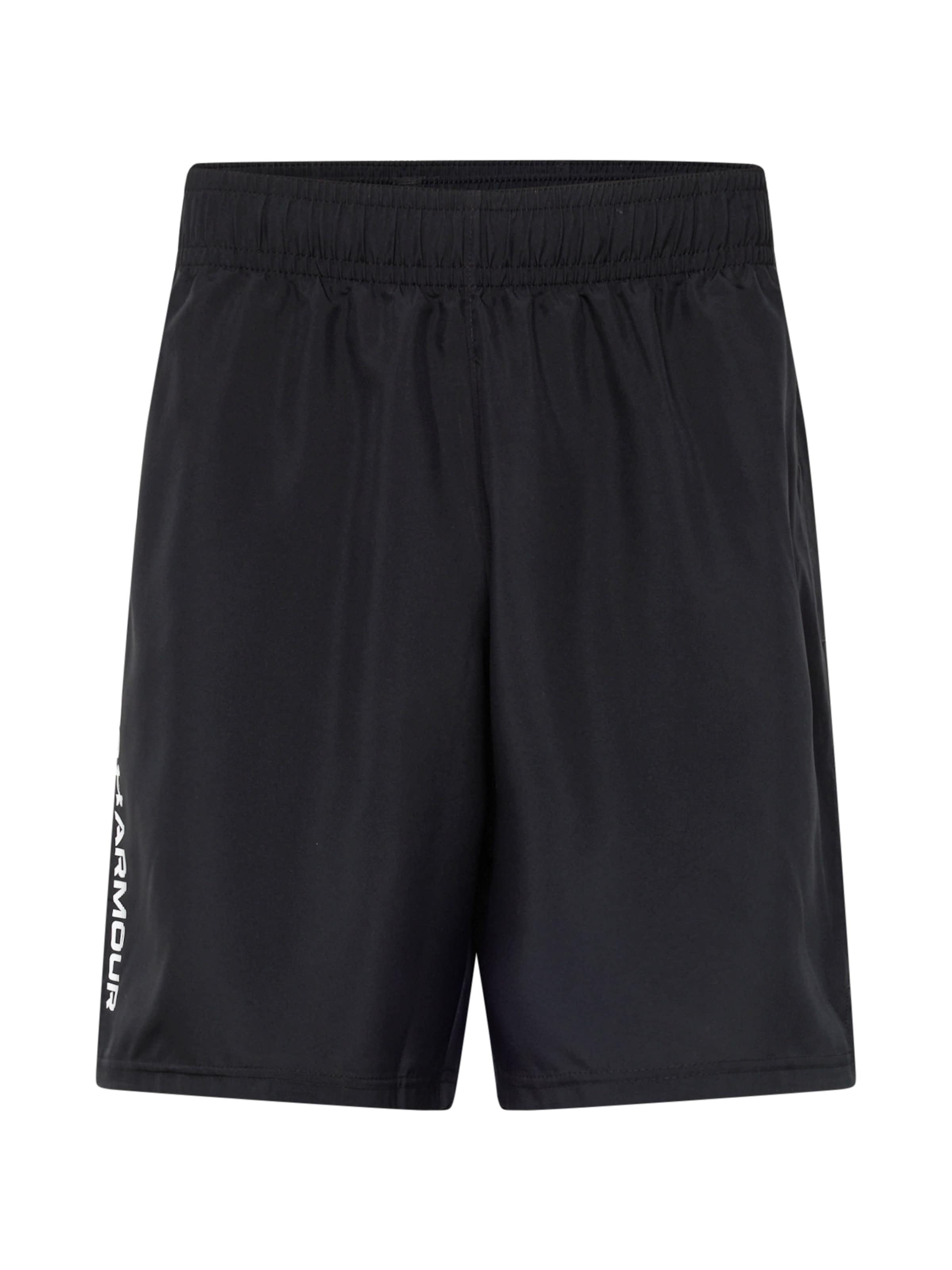 UNDER ARMOUR Regular Спортен панталон &#x27;Wordmark&#x27; в черно: отпред