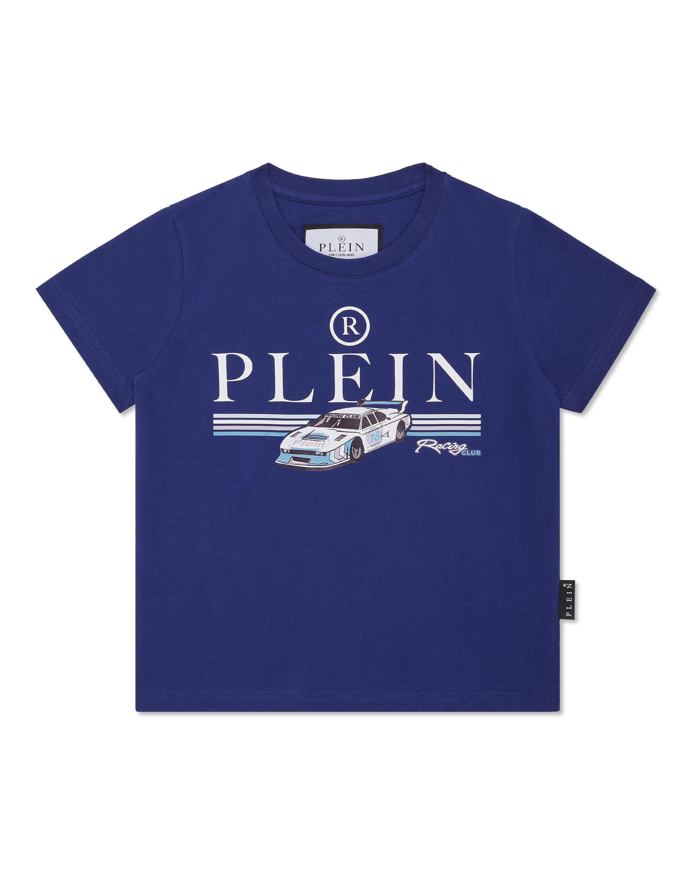 Philipp Plein - Camiseta 'Racing' en azul: frente