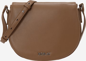 REPLAY - Bolso de hombro en beige: frente