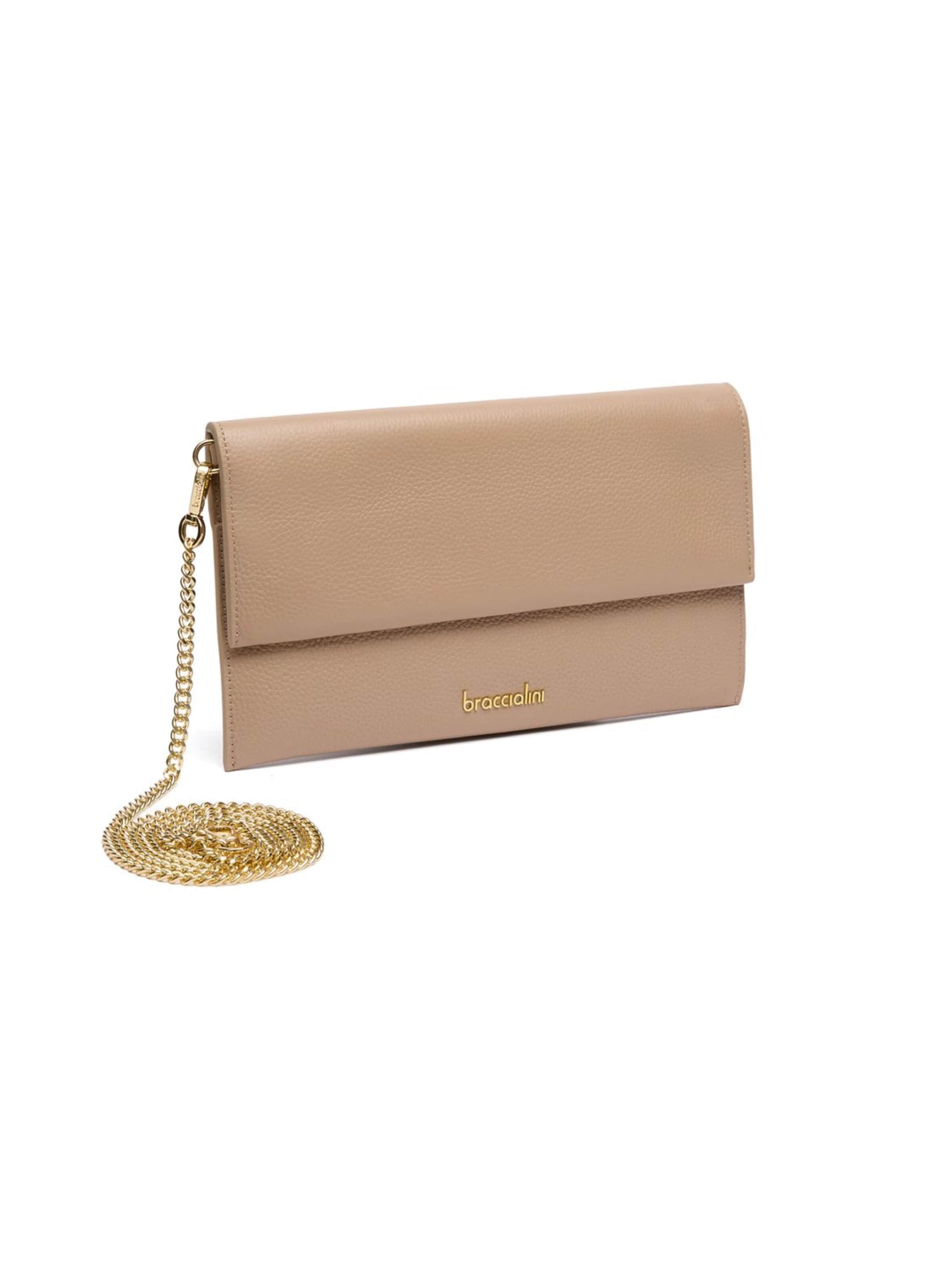 Borsa a sacco 'Jinny Leather' di Braccialini in beige