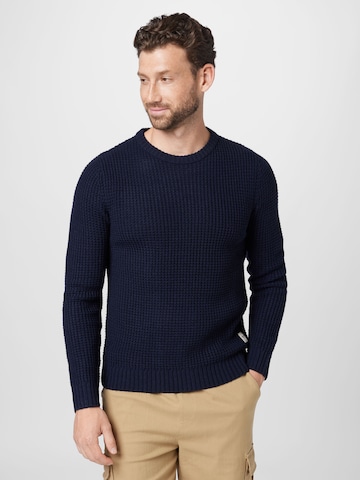 JACK & JONES Sveter 'NICK' - Modrá: predná strana