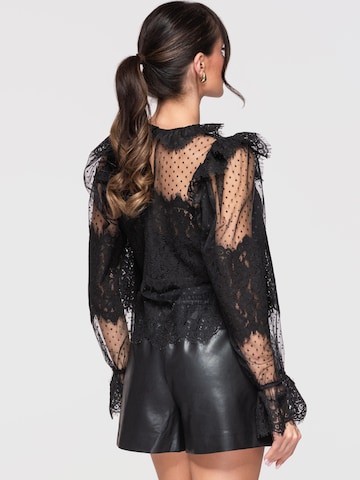 Ombre Blouse in Black