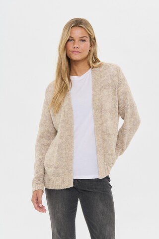 SAINT TROPEZ Strickjacke 'NoraliSZ  ' in Beige: Vorderseite