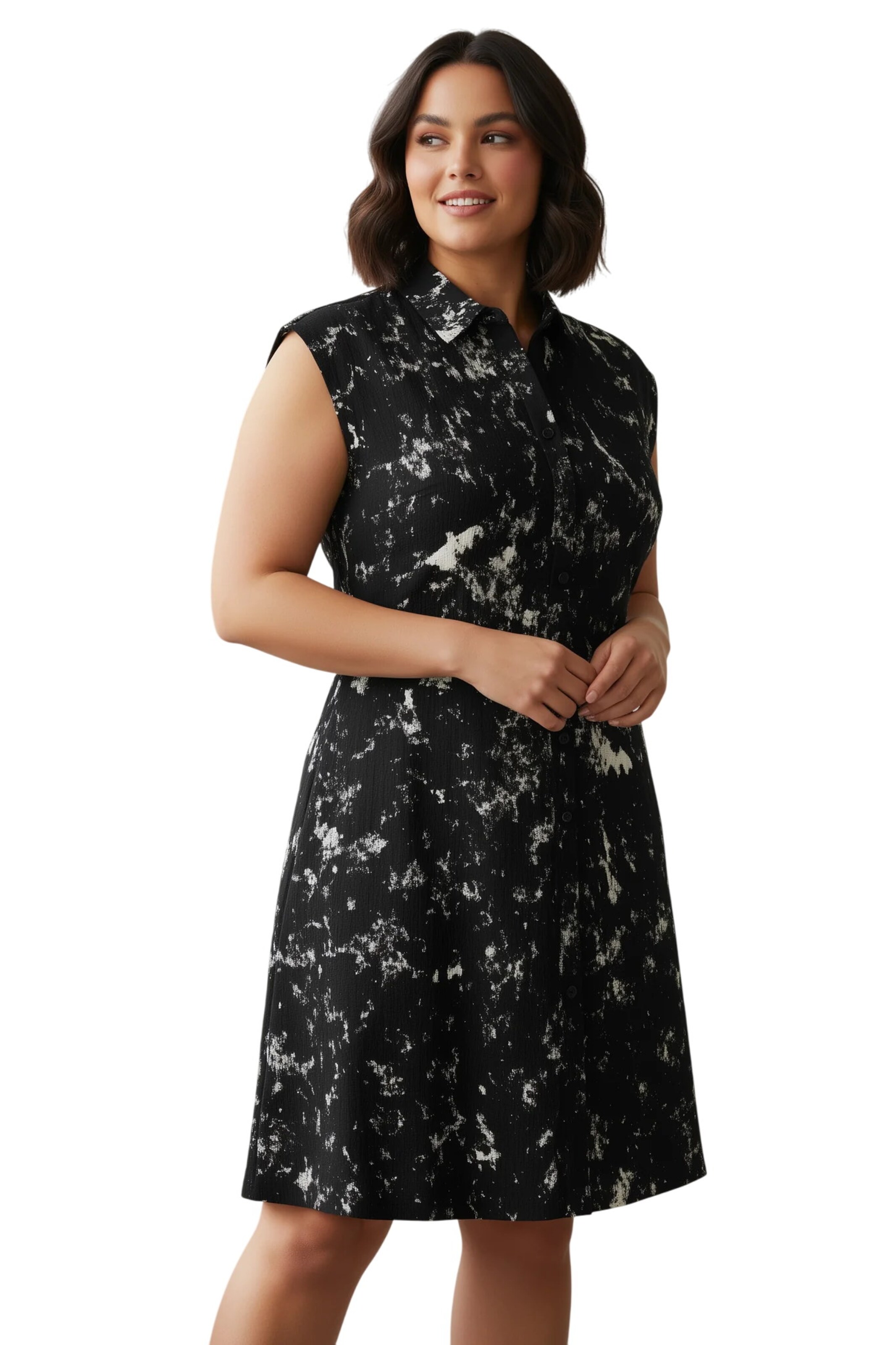 Shape Of You Blousejurk in Zwart: voorkant