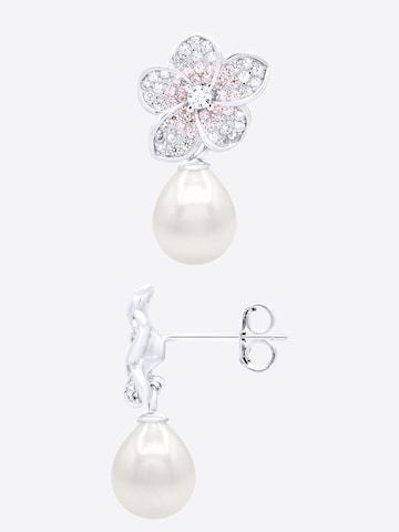 Boucles d'oreilles 'Lavandou' Ateliers Saint Germain en blanc