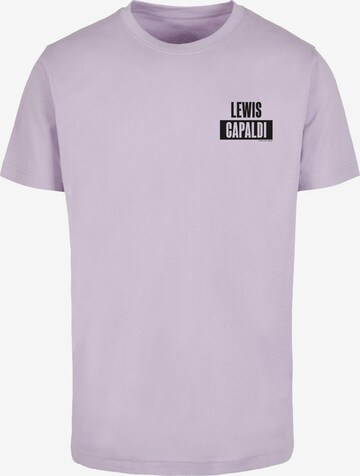 Merchcode Shirt 'Lewis Capaldi' in Lila: voorkant