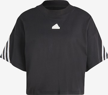 ADIDAS SPORTSWEAR Функционална тениска 'Future Icons 3-Stripes' в черно: отпред