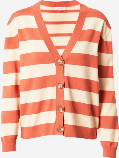 s.Oliver Knit cardigan in Beige / Rusty red, Item view