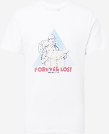DEDICATED. Shirt 'Stockholm Forever Lost' in White: front