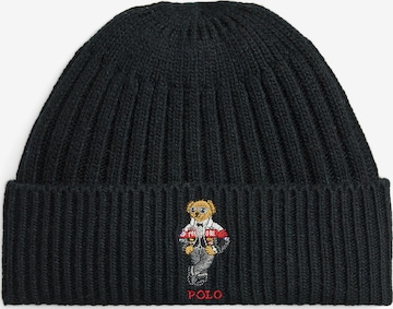 Căciulă de la Polo Ralph Lauren pe negru: față