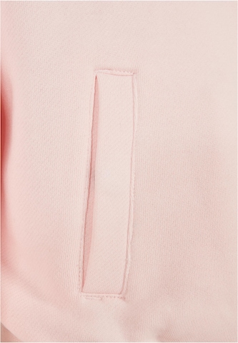 Urban Classics Zip-Up Hoodie in Pink