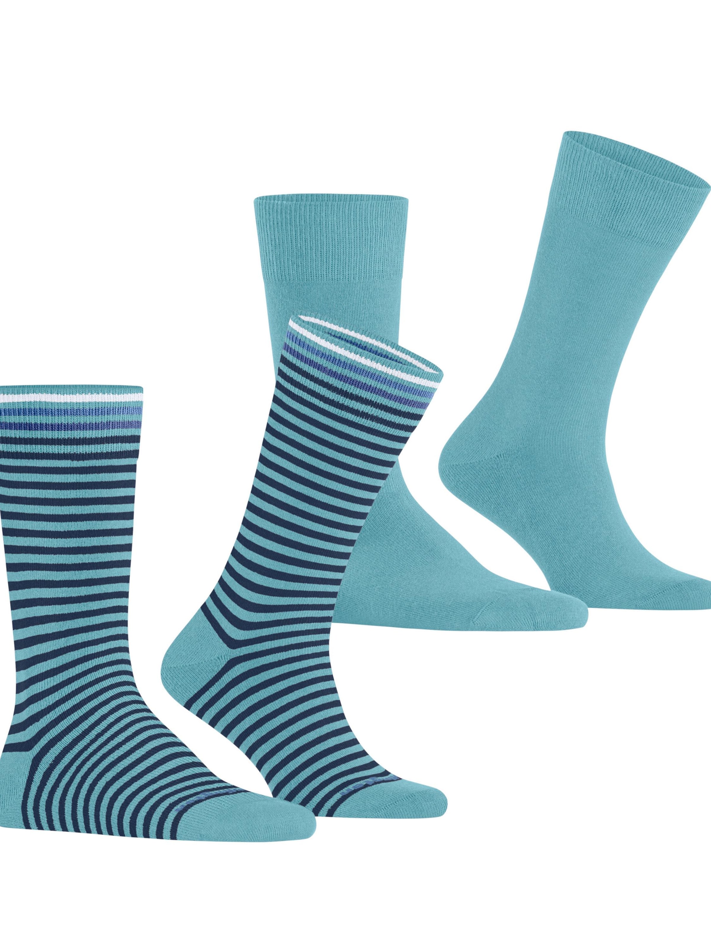 BURLINGTON Socks 'Everyday Stripe 2-Pack' in Blue