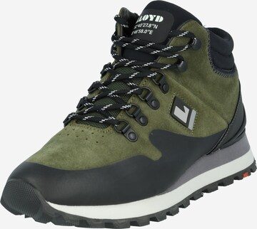 Scarpa stringata sportiva 'Elwas' di LLOYD in verde: frontale