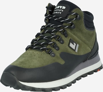 Scarpa stringata sportiva 'Elwas' di LLOYD in verde: frontale